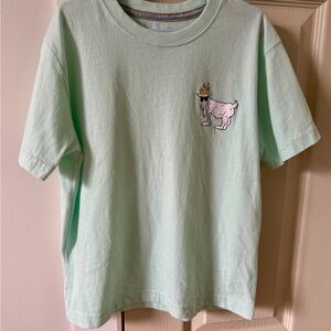Kids Mint Graphic Short Sleeve Tee - Crowned Goat Design